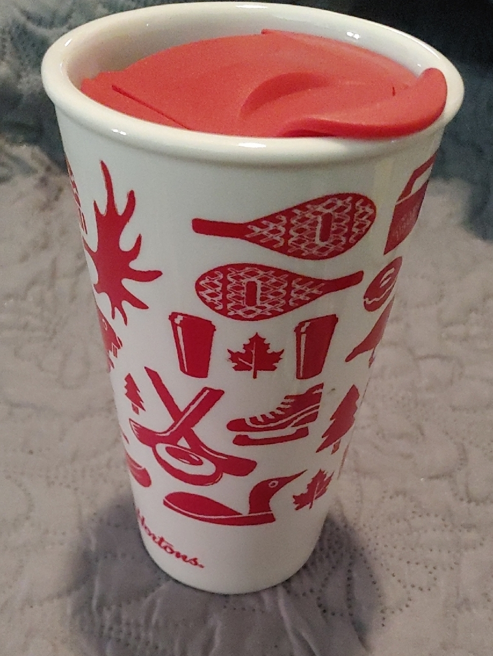 ✅$15 Add On Tim Hortons Red and White Travel Mug